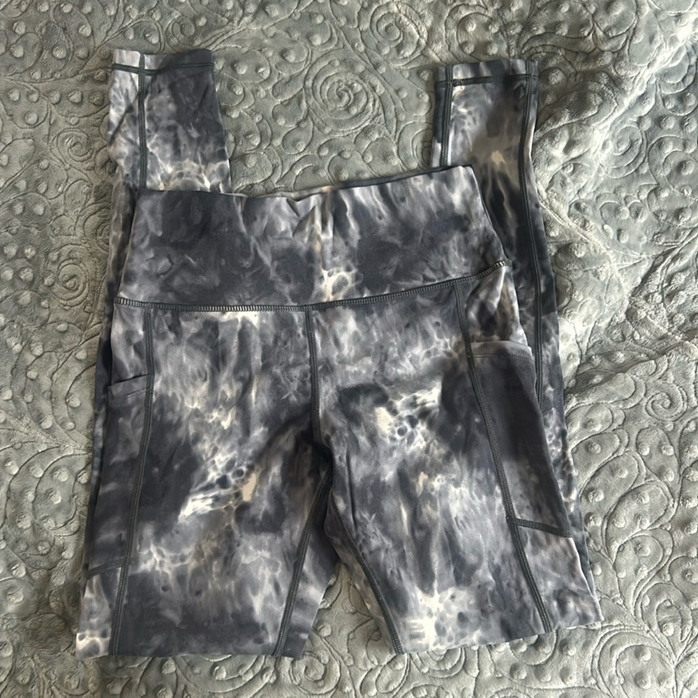 ZYIA ACTIVE Gray Tie Dyed leggings (size 4)